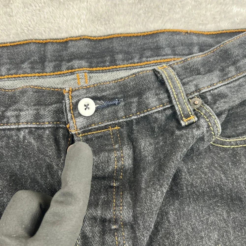 Levi's 501 Original Fit Straight Leg Jeans 38x30 Black Men Vintage Streetwear